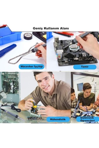 Fastbuy Dailytech 60w Ayarlanabilir Elektrikli Havya Kiti Full Lehim Seti