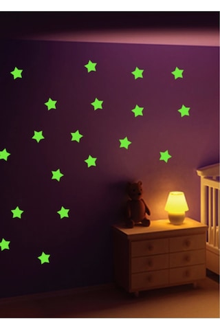 Yapışkanlı Fosforlu Yıldız Çok Renkli