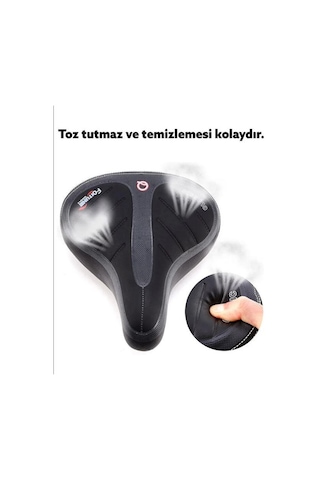 Xbyc 1840 Bisiklet Koltuk Sele Elastomer Yaylı Soft Doku Selesi Geniş Sele Geniş Bisiklet Oturağı Siyah