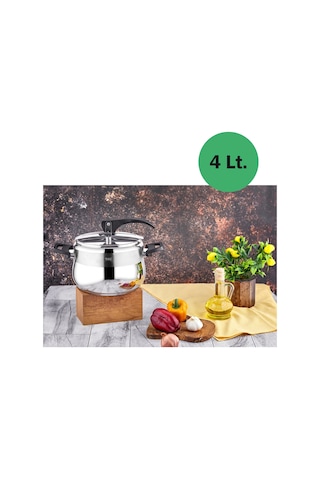 Taç Bengü Pro Düdüklü Tencere Siyah 4 Lt 4622 Siyah