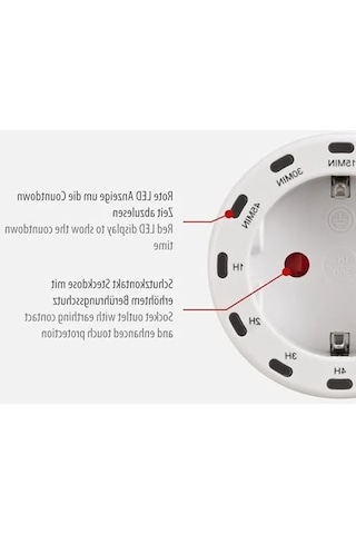 Iç Mekan Kullanımı İçin 12 Proglamlı Led Işıklı Zaman Ayarlı Priz