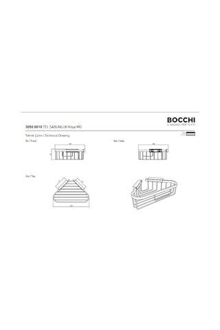 Bocchi Tel Sabunluk Köşe Krom 3050-0010 Krom