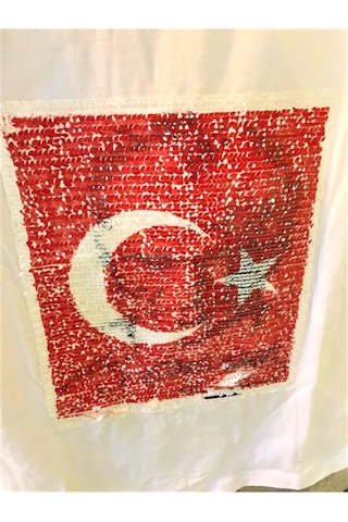 Elif Bebe Atatürk Ve Bayrak Tshirt Beyaz