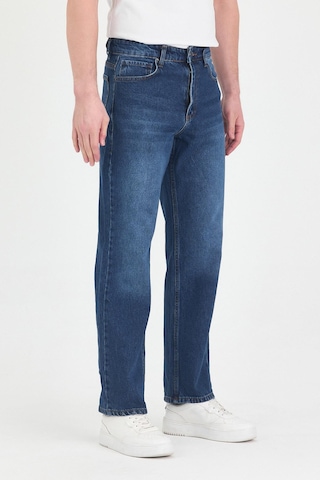 Polo State Erkek Baggy Fit Kot Pantolon Mavi Mavi