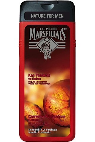 Le Petit Marseillais Men Serisi Kan Portakalı ve Safran Duş Jeli ve Şampuan 400 ML