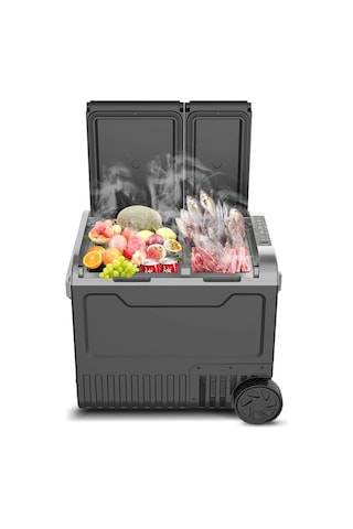 Araç Buzdolabı 45 Litre Çift Bölmeli 12v - 24v Ve 220v İle Çalışabilir