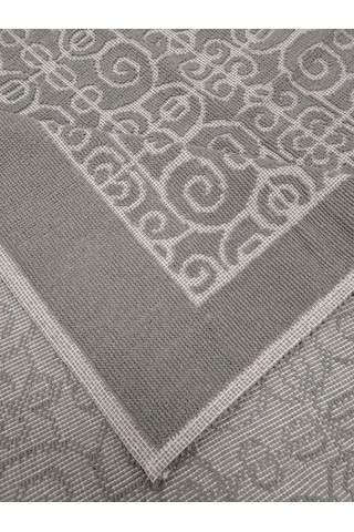 Pamuklu Bukle Lüks Kilim 140x200 -spiral Gri Gri