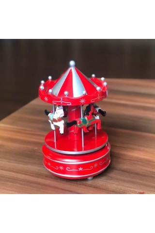 Pınarstore Kırmızı Atlı Karınca Müzik Kutusu-Kurmalı Atlı Karınca