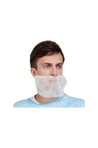 Willowhaven Beyaz 100 Adet Tam Kapsamlı Nefes Alabilir Sakal Filesi Erkek Berber Saç Maskesi