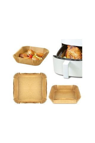 Ulzyvf Createtech Yağ Silikon Sarı Kare Kağıt Kağıdı Hava Fritöz Ambition 20cm Açık 100 G - 20'li Paket Açık Sarı Açık Sarı