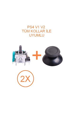 2 Adet Ps4 Analog Motoru + Topuz Başlık Set