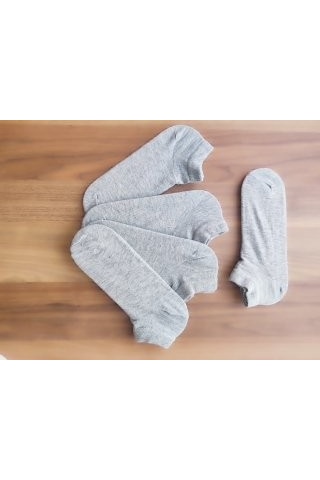 Omelf 5 Li Gri Sneaker Çorap