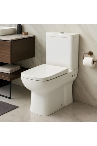 Turavit PLZ1708 Plaza Kanallı Duvara Sıfır Klozet Nkp Yavaş Kapak