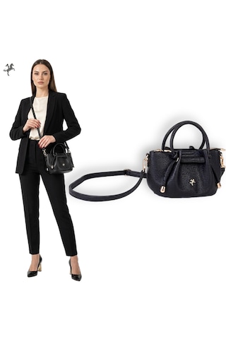 Nas Bag Çanta Büzgülü Mini El Ve Omuz Çanta Siyah Yeni Sezon