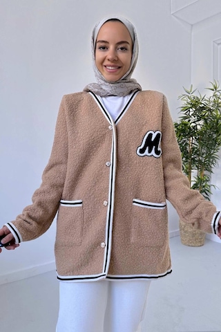 Ka Hijab Buklet Triko Hırka - Camel Camel