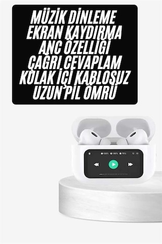 Dokunmatik Ekranlı Anc/enc Yeni Nesil Pro Bluetooth Kulaklık Dokunmatik Ekran 00