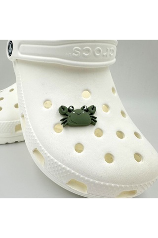 Crocs Terlik Süsü Ve Aksesuarı , Çanta Süsü Jibbitz 3d Yengeç 04 Görsel Figür Aksesuar Yeşil