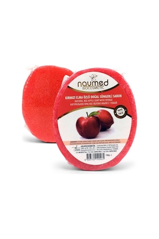 Kırmızı Elma Özlü Batık Ve Çilek Bacak Onarımına Yardımcı Doğal Süngerli Sabun 130gr Elma