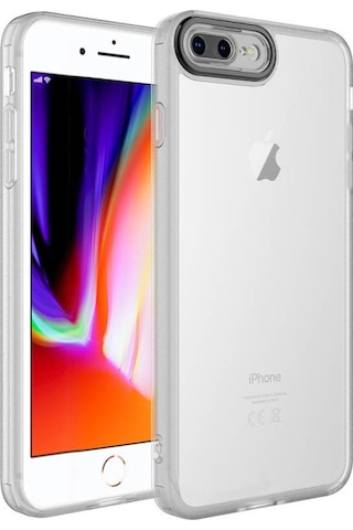 Apple Uyumlu iPhone 7 Plus İle Kılıf Kamera Korumalı Transparan Arka Yüzey Telefon Kılıfı