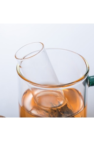 Besthome1 Ev Kullanıma Yüksek Sıcaklığa Dayanıklı Kreatif Borosilikat Cam Çay Filtresi, Evde Ve Kafelerde Kullanım İçin Şeffaf