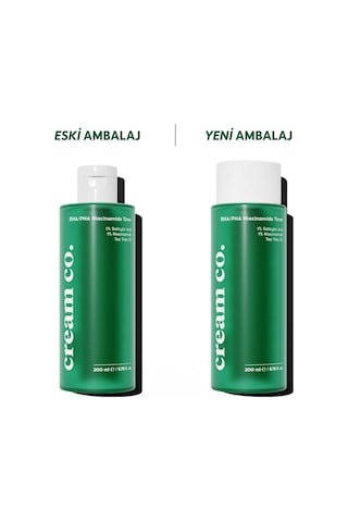 Cream Co. Akne & Siyah Nokta Karşıtı Arındırıcı Nazik Tonik BHA/PHA Niacinamide Toner 150 ML