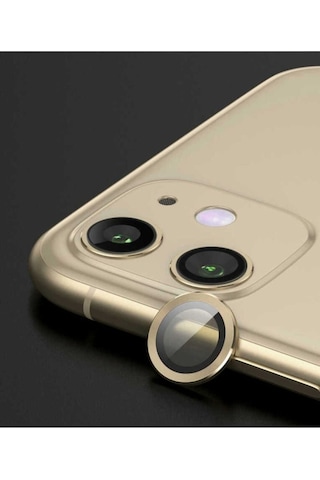 Apple Uyumlu iPhone 12 Mini Zore Cl-07 Kamera Lens Koruyucu Gold