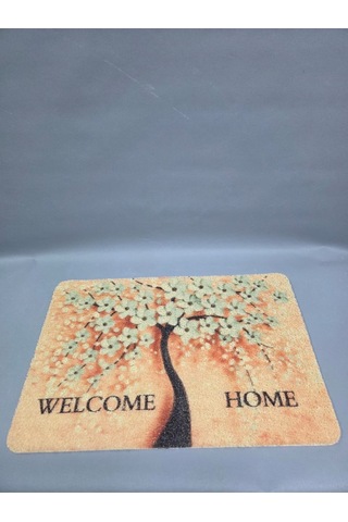 Hijyenik Kıvırcık Paspas 40x60 Cm - Islaklık Emici Kapı Önü Paspası Turuncu