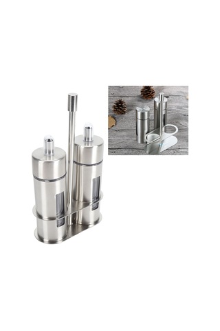 Ximistore9 304 Paslanmaz Çelik 80ml Çiftlü Yağ-sos Dispenseri Seti - Pencereli, Damlacık Önleyici, Masaüstü Zarfı Diğer