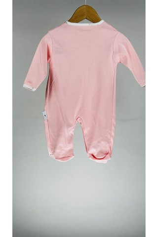 Fil Baskılı Patikli Çıtçıtlı %100 Pamuklu Kız Bebek Tulum 001