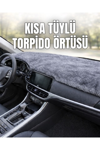 Kısa Tüylü Torpido Koruma Örtüsü, Güneşten Korur, Çatlak Önleyici Örtü Koyu Gri