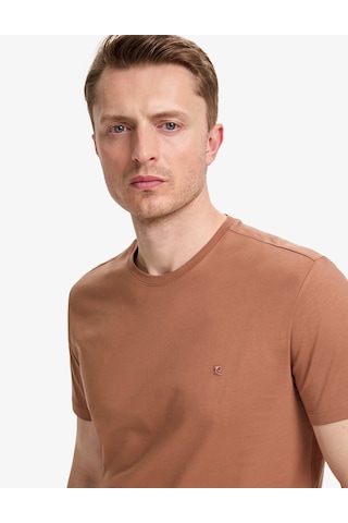 Pierre Cardin Erkek Açık Kahverengi Tişört Basic 50325307-vr002