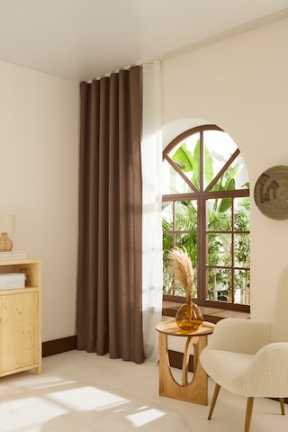 Kaşmir Home Perla Keten Fon Perde Vizon 150x270 Cm Vizon