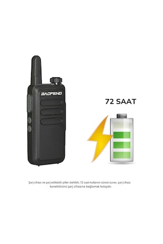 2li Baofeng R5 Pmr 446 El Telsizi Mikro Usb Şarjlı - Çift Kulaklık Dahil