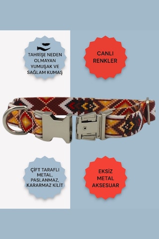 Caramelos İsimli Köpek Tasması, Köpek Künyesi, Köpek İsimlik 150 Kahverengi