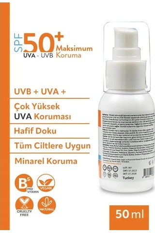Organik Baby Doğal Içerikli Bebek ve Çocuk Spf50 Güneş Kremi 50ML