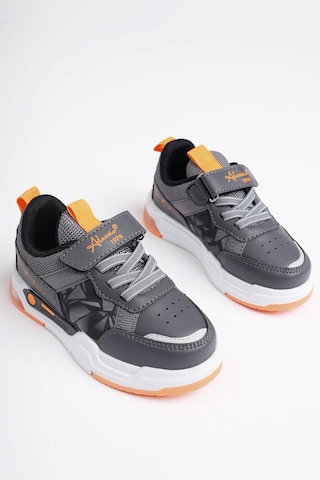 Muggo Dory Garantili Işıklı Bağcıklı Ve Cırtlı Unisex Çocuk Sneaker Spor Ayakkabı Füme