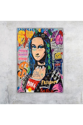 Mona Lisa Pop Art Ahşap Poster 20x28 Cm