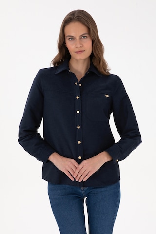 U.s. Polo Assn. Kadın Lacivert Gömlek Desenli 50317242-vr033 Lacivert