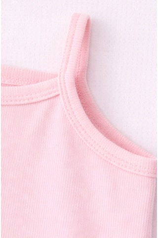 For My Baby Fitilli Kumaş 2 Li Kız Bebek Takım Şortlu Yazlık Pudra Pembe