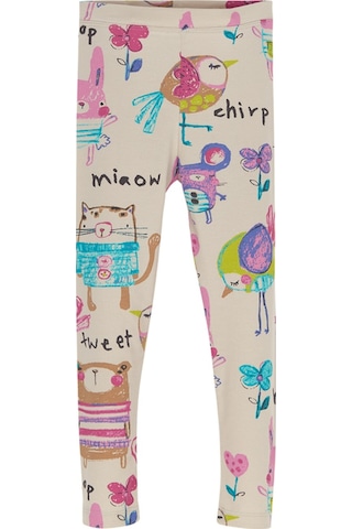 Lovetti Bej Kız Çocuk Chirping Animals Desen Tayt 4768B007 Bej