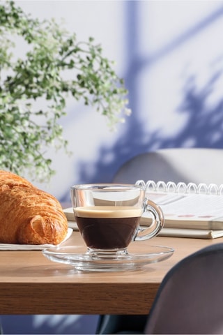 Lav Roma Cam Espresso Fincan Seti 6 Kişilik 95 ml (6 Espresso Fincanı ,6 Fincan Tabağı)