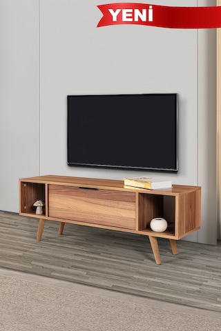 3325 Mesir 130 Cm Ahşap Ayaklı , Metal Kulplu Tv Ünitesi , Söğüt , Tv Sehpası , Salon Diğer