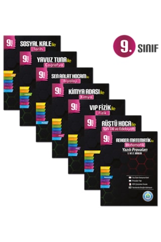 Tonguç 9. Sınıf Yazılı Provaları Seti Ve 2 Adet Tükenmez Kalem+sezgistore Cetvel Ayraç