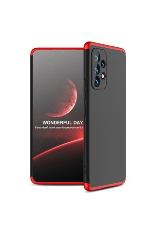 Galaxy Uyumlu A53 5g Kılıf Zore Ays Kapak Siyah-Kırmızı