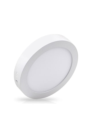 24 W Led Panel - Beyaz Işık 6500k - Beyaz Kasa - Yuvarlak - Sıv Beyaz