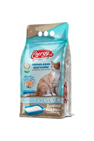 Energy Marsilya Sabunu Kokulu İnce Taneli Topaklaşan Bentonit Kedi Kumu 6 x 10 L