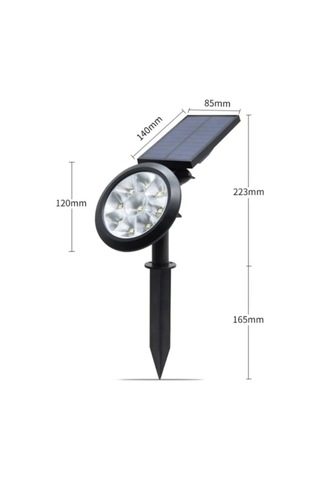 18w Led Güneş Enerjili Solar Kazıklı Çim Armatür Cata Beyaz Işık