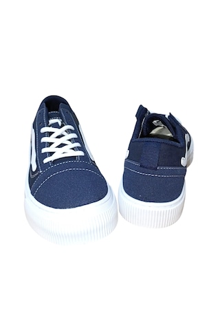 Noka Vespa Erkek Denim Keten Sneaker Ayakkabı Lacivert