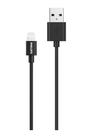 Philips DLC3106V USB-A Lightning Şarj Kablosu 2 M Siyah