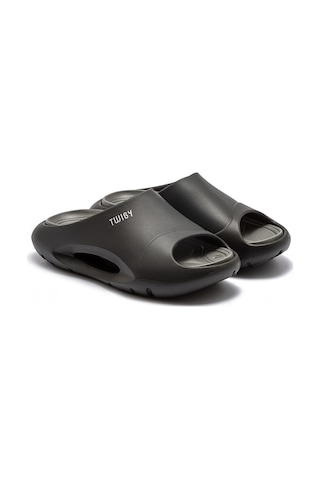Twigy Twıgy Tw Sezar Koyu Siyah/gri Erkek Terlik 41/45 Siyah - Gri
